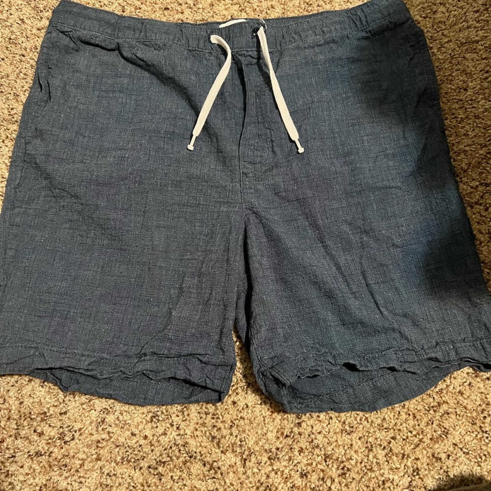 H&M Navy Textured Shorts